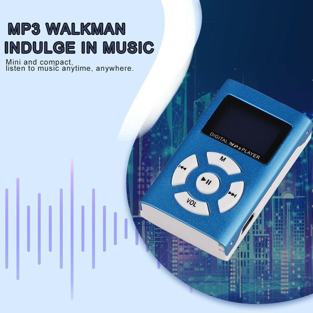 Mini reproductor de música MP3 USB Hifi, pantalla LCD, compatible con tarjeta Micro SD TF de 32GB, deportivo, a la , estilo, , 1 Uds.