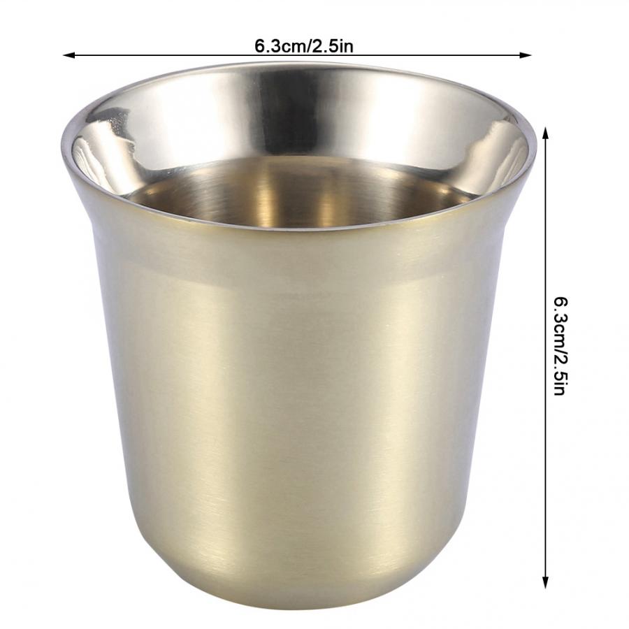 85Ml Portable Rvs Beker Dubbele Laag Herbruikbare Water Koffie Cup Whisky Melk Mokken Outdoor Reizen Camping cup: Titanium