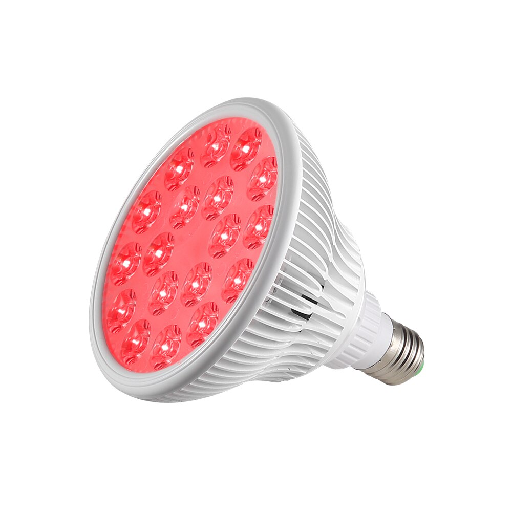 Bombilla de terapia de luz LED roja E27, 630nm, 660nm, 54W, lámpara de terapia de infrarrojo cercano, Bombilla de cultivo de luz roja