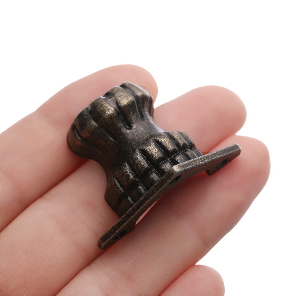 4 pçs antigo pé de bronze jóias caixa de madeira pés decorativos perna canto suporte gabinete protetor para móveis ferragem