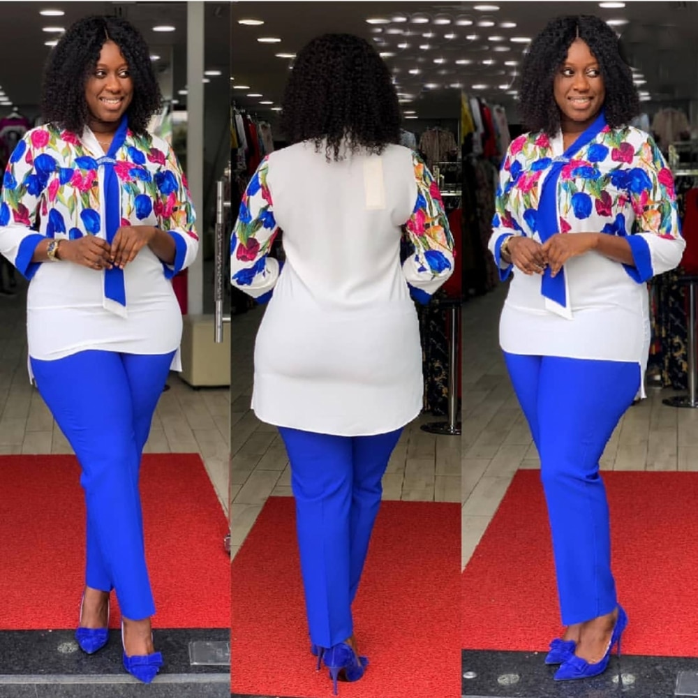 2 Piece Set Africa Clothes African Dashiki Dashiki Suit Top And Trousers Super Elastic Party Plus Size For Lady