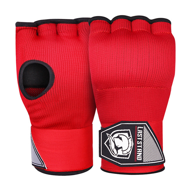 Boksen Hand Wrap Binnenhandschoenen Half Vinger Gel Bokshandschoen voor Muay Thai MMA Kickboksen Vechtsporten Ponsen Snelheidszak Training: Rood