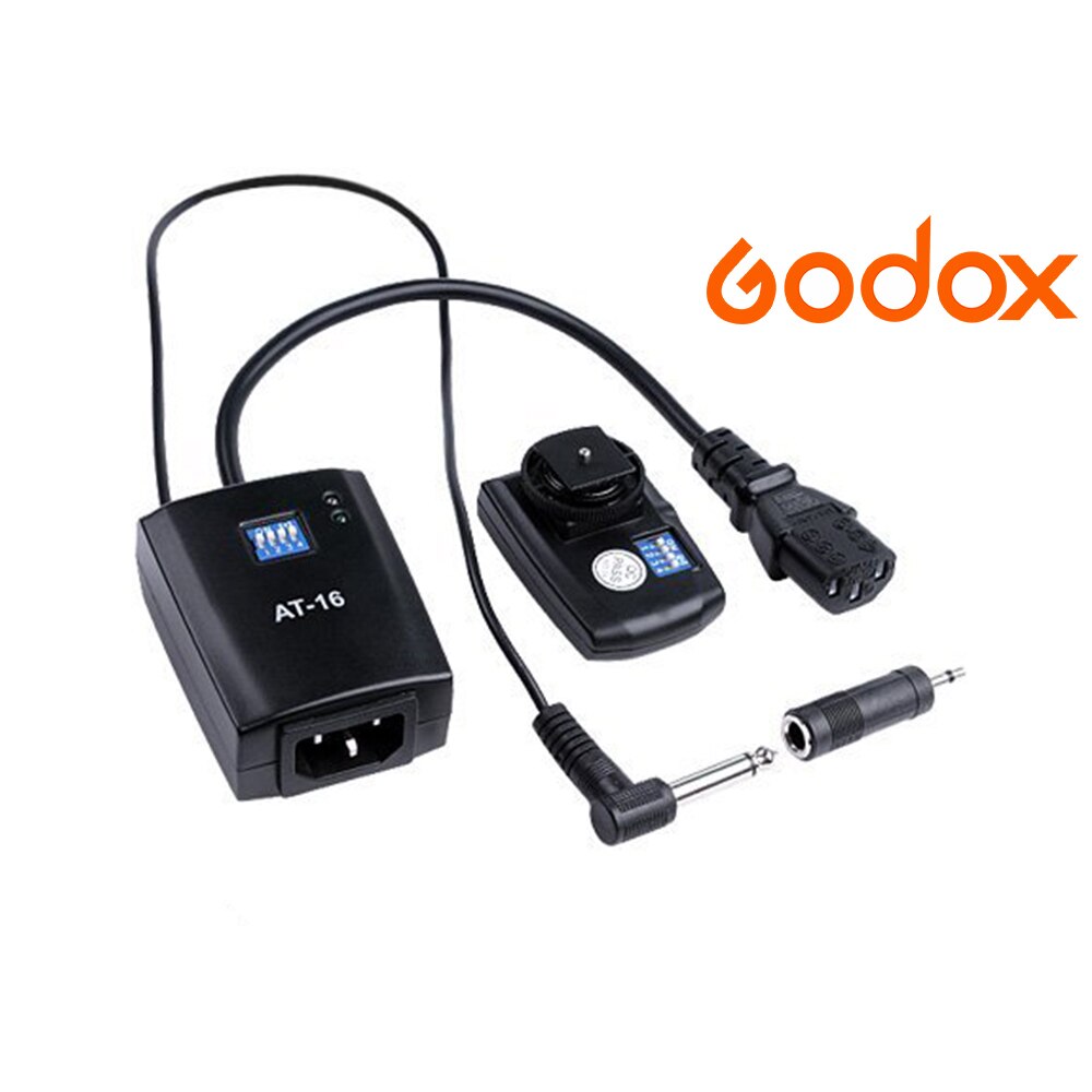 GODOX AT-disparador de disparo remoto de Flash de estudio inalámbrico de 16 Canales para cámara Canon Nikon DSLR 5D 6D 800D 750D 77D M6
