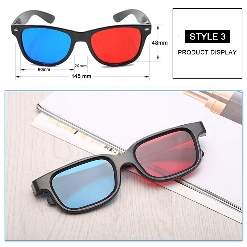 AUN – lunettes 3D rouge-bleu, pour projecteur LED TV 4K 1080P, boîte de cinéma DL02