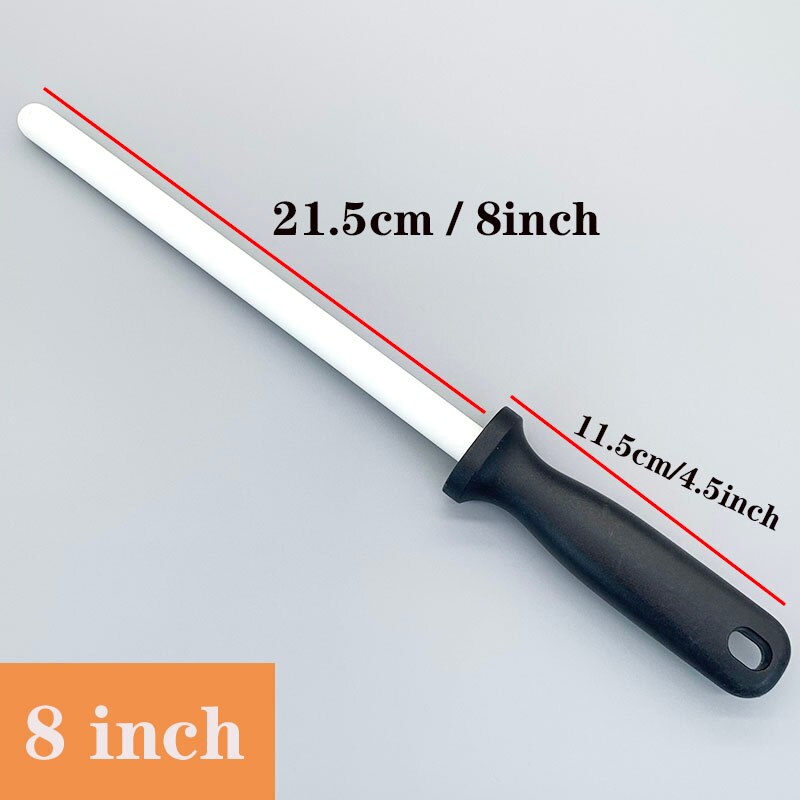 6inch-12inch profession Ceramic sharping rod kitchen dedicated sharpening sticks sharpener Knife tools: 8inch