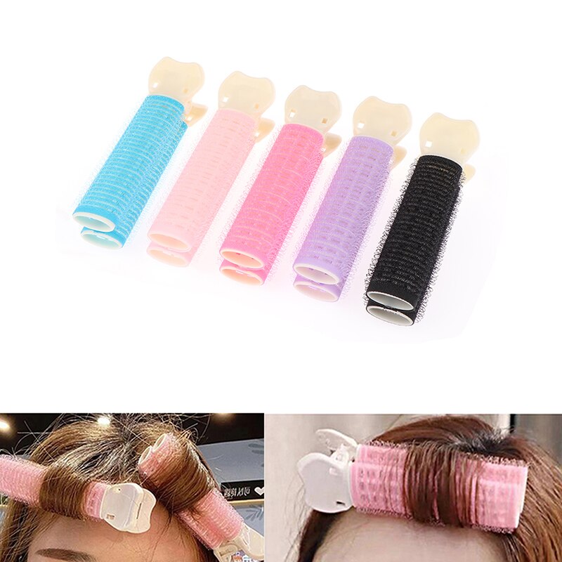 Pinza para rizador de pelo de 2 piezas, pinza esponjosa de raíz de pelo con volumen de autoagarre, rizado natural