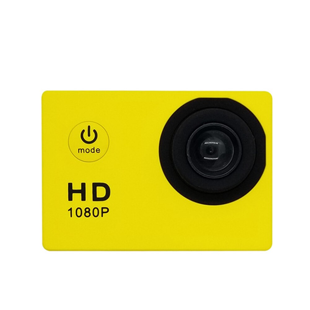 Action Camera Waterproof Sports Cam Wide Angle Lens DV Camcorder Rechargeable LHB99: yellow
