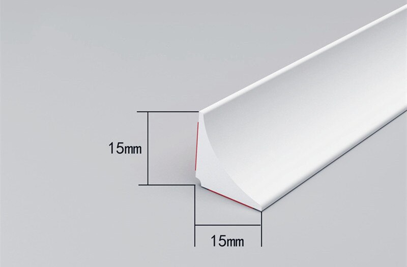 Silicone bath water stopper blocker shower Dry Wet Separation flood barrier Waterproof Kitchen wall corner sealing strip tape: white / .length 30cm