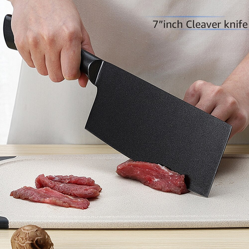 Køkkenkniv 5 7 8 tommer 7 cr 17 440c rustfrit stål værktøjskniv kokkekniv non-stick belægning kød fisk køkken madlavningsværktøj
