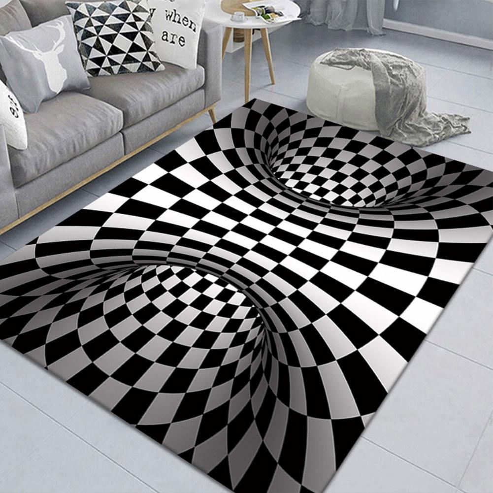 3D Clown Trap Visual Carpet Sewer Manhole Cover Horror Rug Home Carpet Living Room Bedroom Floor Mat Halloween Decoration