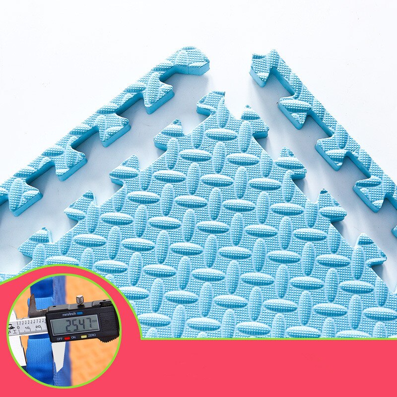 Kinderen EVA Foam Play Puzzel Mat voor kids Grijpende Tegels Vloer Tapijt Tapijt Baby Spelen Mat Interlock Oefening Vloermat: Sky Blue