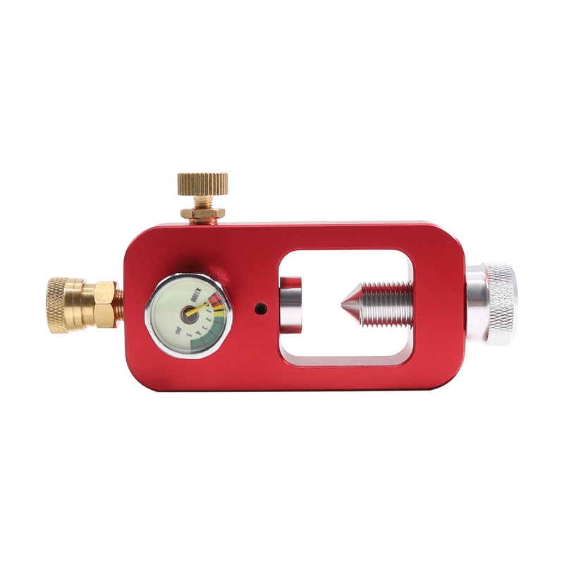-Diving Tank Refill Adapter with 5000Psi Pressure Gauge Diving Oxygen Cylinder Refill Adapter for Oxygen Cylinder: Red