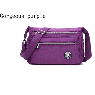 Frauen Bote Taschen Mini Damen Nylon Handtaschen Schulter Tasche Für Frauen Tote Handtasche Bolsas Feminina Umhängetaschen: Herrlich Violett