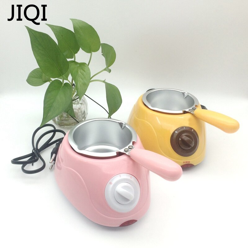 JIQI Electric mini Chocolate Fondue chocolate melting pot fountain Chocolate Melt Pot melter Machine boy girl