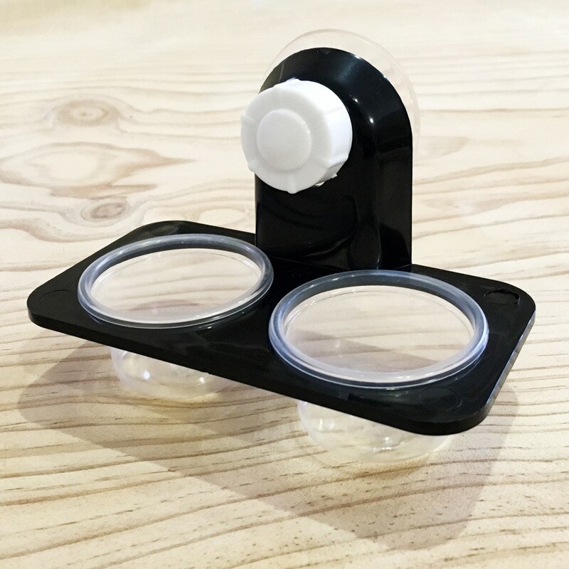 1*Reptile Tank Insect Spider Food Water Feeding Bowl Terrarium Pot Breeding Box: Double boxes Suction