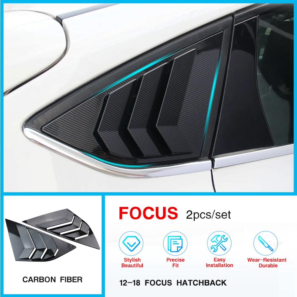 Voor focus ST RS Hatchback 4D Kleur Window Side Lamellen Vent ABS Zwarte Carbon