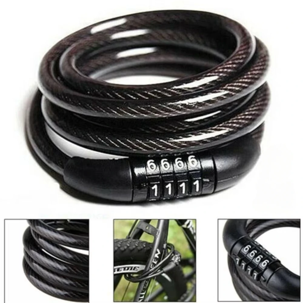 ​ ​ Heavy Duty motorfiets 4-cijferige code veiligheidskettingslot - vast wachtwoord antidiefstal ​ ​