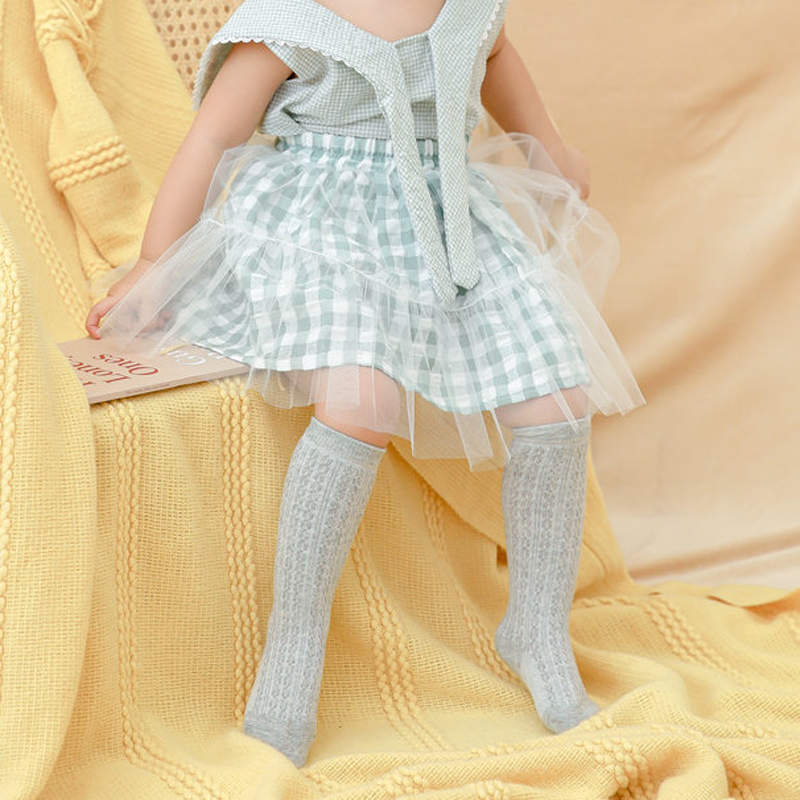 Wecute Neue Baby Mädchen Baumwolle Knie Hohe Socken Einfarbig freundlicher Kleinkind Doppel Nadel Kurze Socken Für freundlicher Baby socken