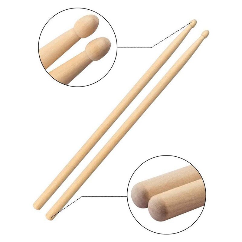 Drumstokken Brushe Set 1 Paar 5A Drum Sticks, 1 Paar Borstels Sticks, 1 Paar Nylon Drum Sticks, 1 Paar Drum Borstels