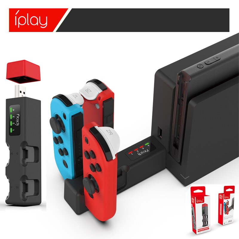 For Nintendo Switch OLED Portable Mini USB Small Four Charger JoyCon Left And Right Small Handle Seat Charging Base Charger
