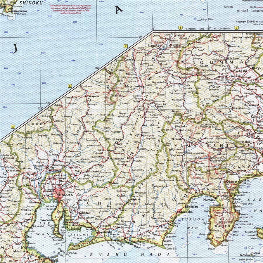 Grote Kaart Met Geographic Kaarten Van Japan Antieke Canvas Print Schilderij Vintage Poster Retro Bar Cafe Woonkamer Muursticker