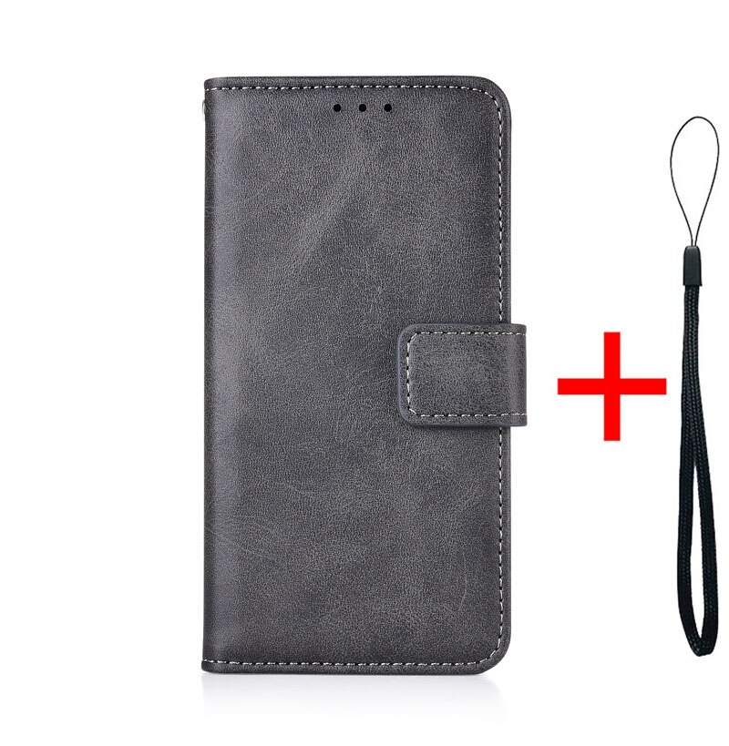 Leren flip portemonnee hoesje voor xiaomi redmi 6 redmi 6 5.45 '' hoesje voor xiaomi redmi 6a 6 a redmi 6a hoesje telefoonhoesje: Voor redmi 6a / Niu-grijs