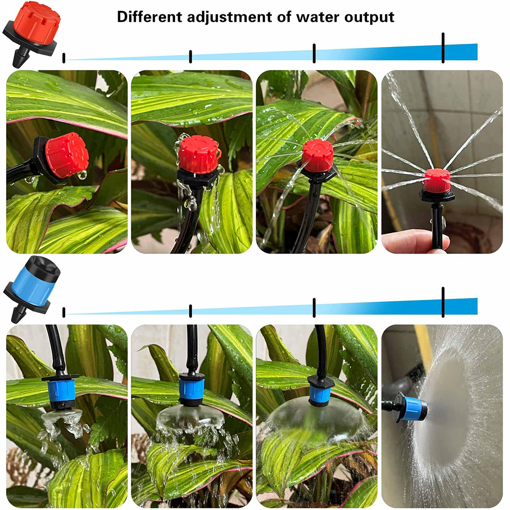 150+30Pcs/set Drip irrigation emitters Adjustable nozzle drip irrigation spray nozzle， Used in vegetable gardens,etc,automatic
