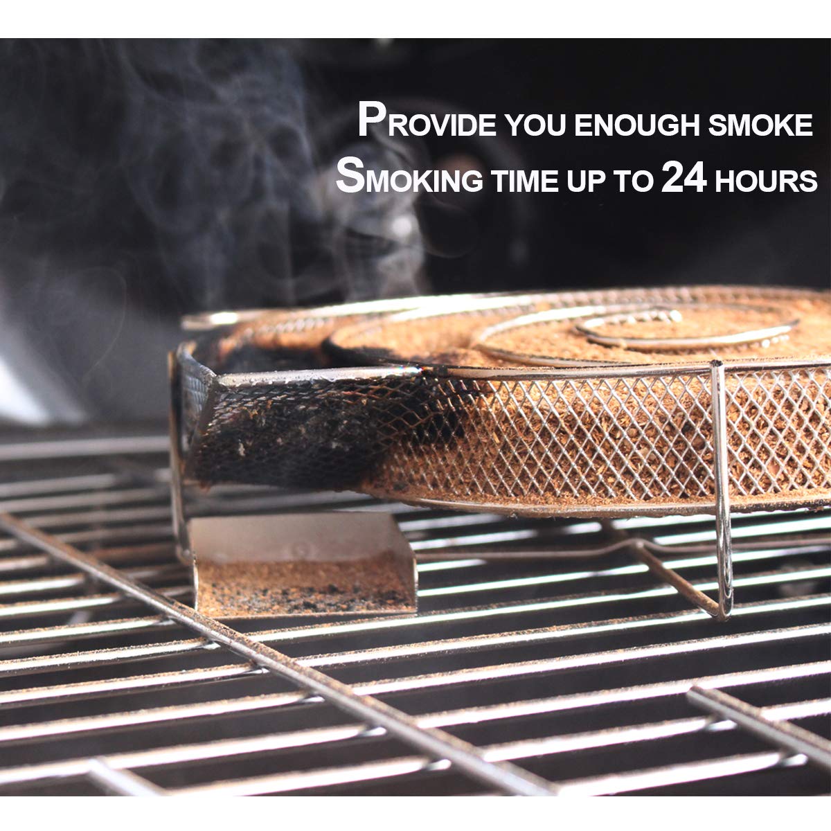 Røggenerator grill røgstativ koldt rustfrit stål grillnet udendørs rygning laks bacon fisk æble grillværktøj tilbehør