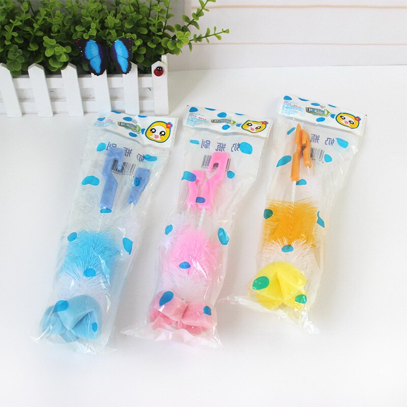 2pc The Baby Bottle Brush Wash Bottle Bottle Nipple Brush Tool Sponge Cleaning Kit Baby Products Single Loaded