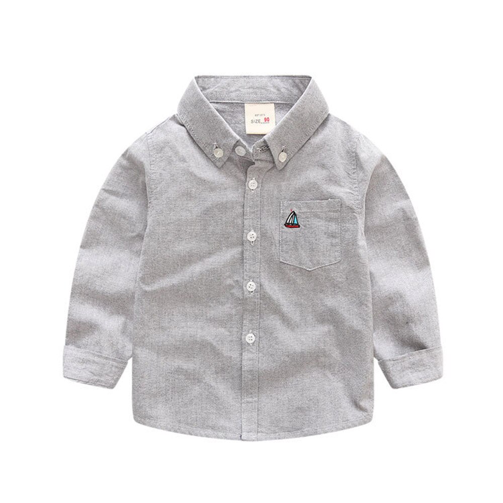 Long Sleeve White Baby Shirts Baby Boy Cotton Oxford Shirt Teenager Spring Boy Clothes Classic Tops Shirts Toddler Boy
