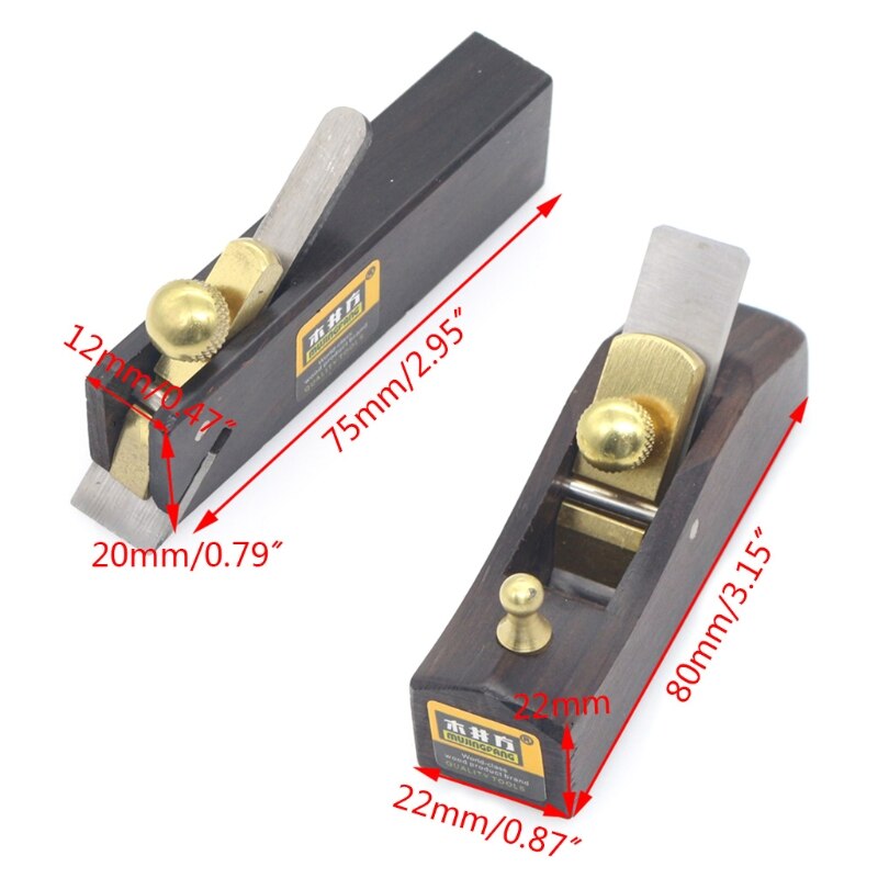 DIY Mini Hand Planes Carpentry Ebony Joinery Woodworking Tools Smooth Planer Cutting Edge Sharpening