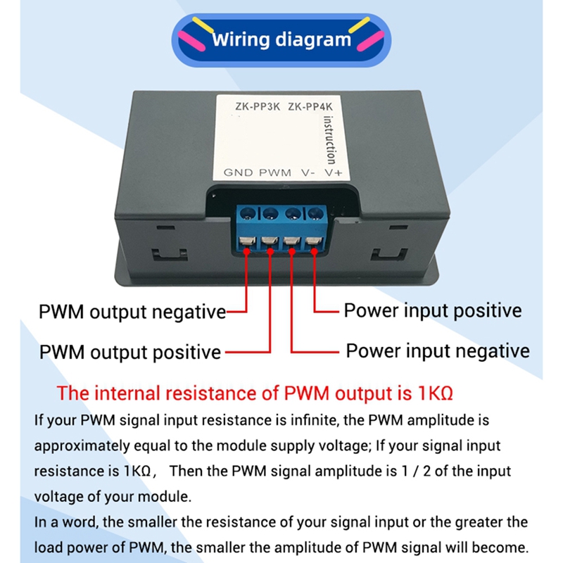 ZK-PP4K LCD Digital PWM Pulse Generator Pulse Frequency Duty Cycle Adjustable Square Rectangular Wave Generator
