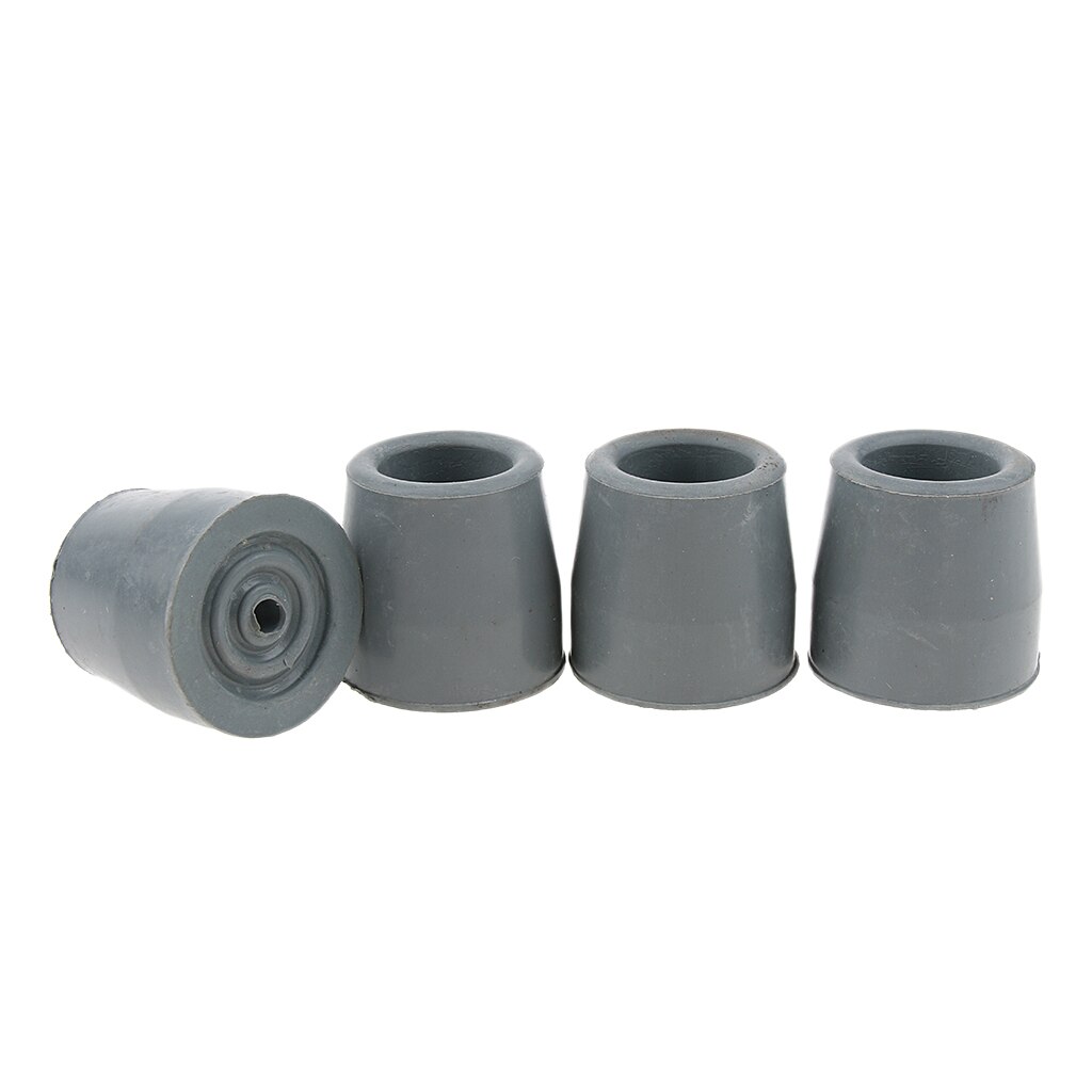 4 Stuks Beentje Rubber Crutch Tip Stevig Op Gebroken Grond Rock Modder Anti-Slip
