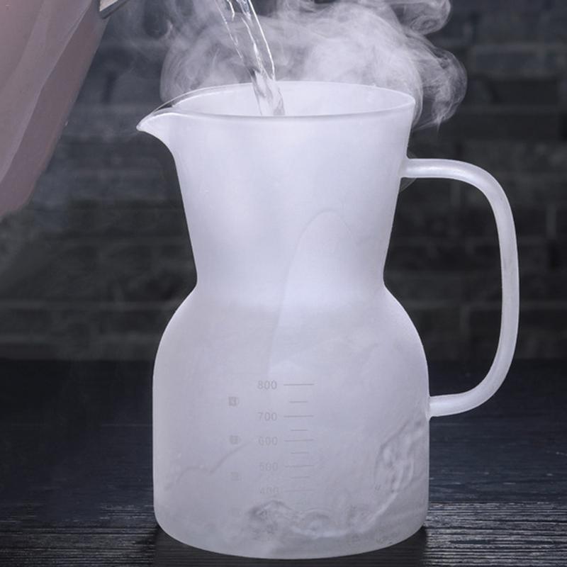 Glas kaffekedel med rustfrit stål filter dryp brygning chemex brewer kaffekande drypper barista hæld over kaffemaskine