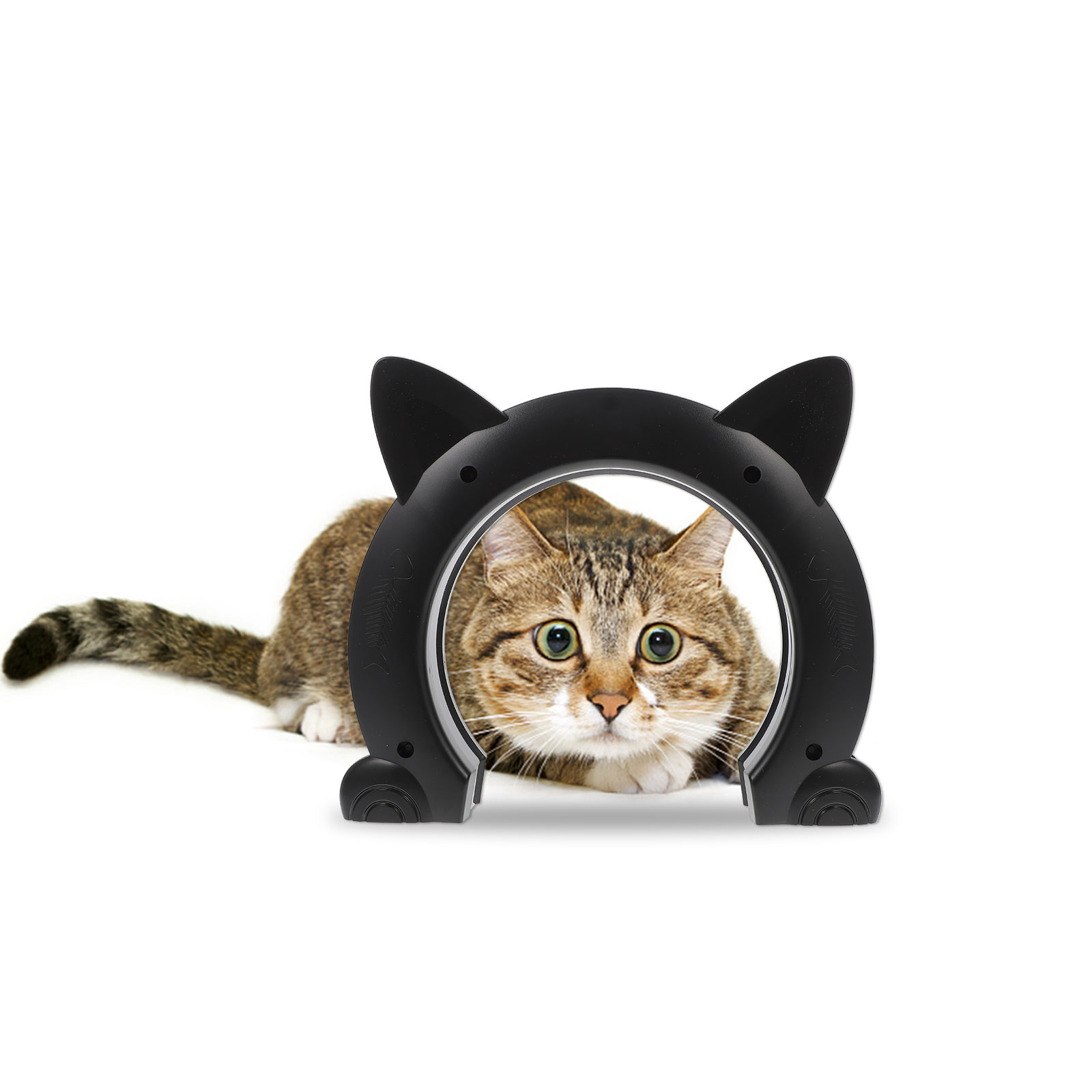 1 Set of Cat Head Shaped Pet Door Cat Door Indoor Interior Cat Door Home Cat Tunnel