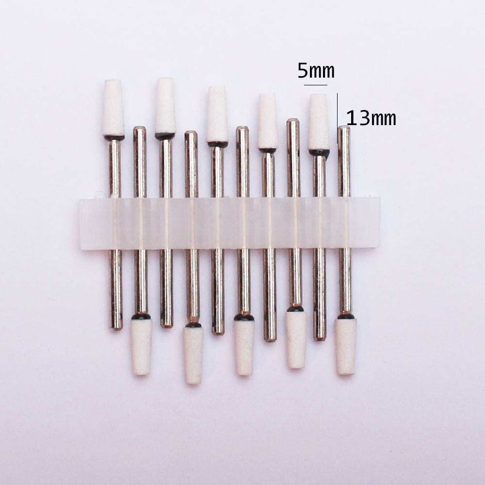 10pc Nail Drill Bits Set Ceramic Stone Manicure Drills Milling Cutters Cuticle Remover Files Electric Burr Tools: VIOLET/紫罗兰