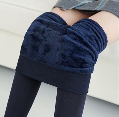 Warm all-in-one Pants Women 200g Stretch Plus Velvet Thick Pearl Velvet Leggings for Autumn and Winter 40-70lb: B