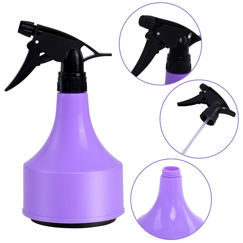 2 Pieces Spray Bottles Empty Plastic Bottles Trigger Spray Bottles for Cleaning, Gardening, Feeding, 600Ml
