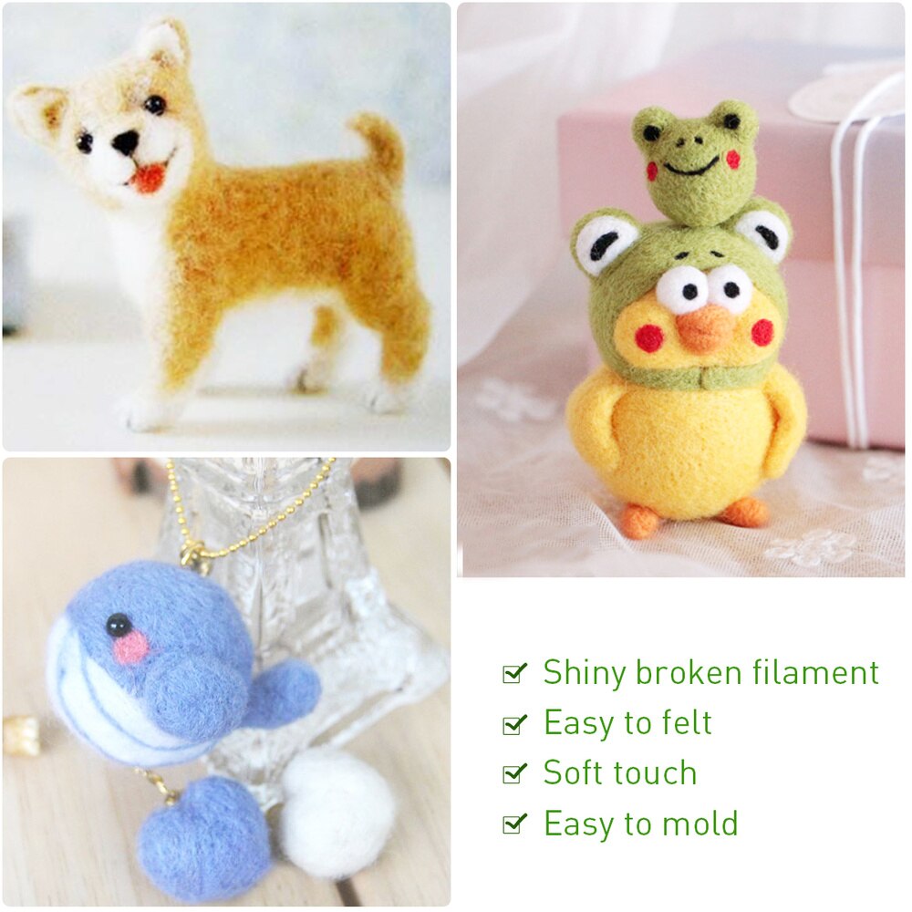 ULTNICE 36 kolorów wełniany niedoprzęd włókno wełniane włóczka robić filcowanie igłą robić ręcznego przędzenia DIY