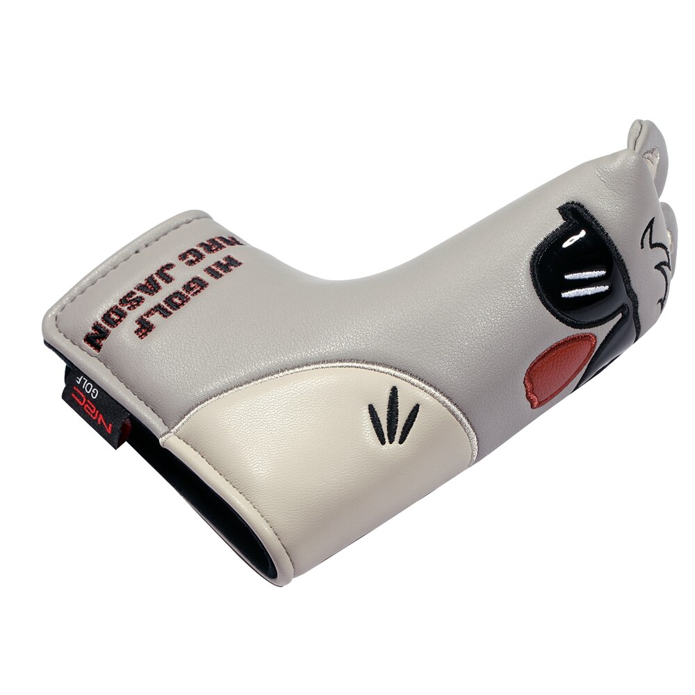 Funda de Golf con de Koala, protector magnético con cierre para cabeza de Golf de cuero sintético