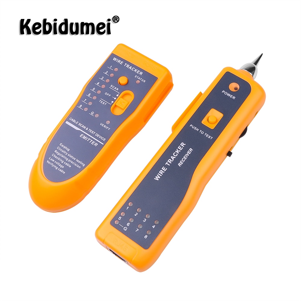 Kebidumei RJ11 RJ45 Cat5 Cat6 Telephone Wire Tracker Tracer Toner Ethernet LAN Network Cable Tester Detector Line Finder