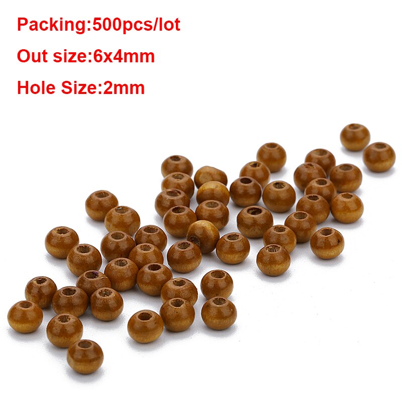 Natural Brown Wooden Beads Round Stripes Loose Spacer Wood Beads Abacus Beads For Diy Jewelry Makings Necklace Bracelets: 500pcs Abacus beads