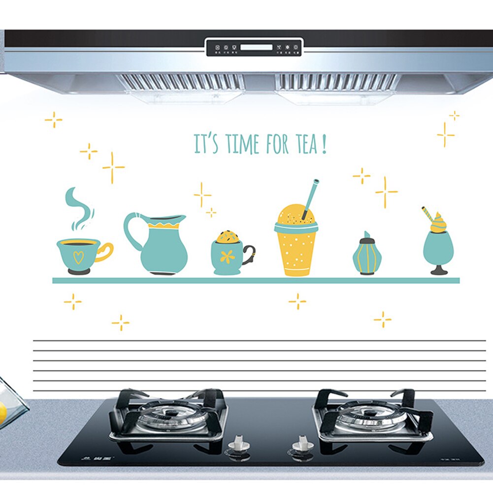 45cm x 75cm Kitchen oil-proof wall stickers waterproof tile cooker high temperature cabinet range hood refurbished wallpaper