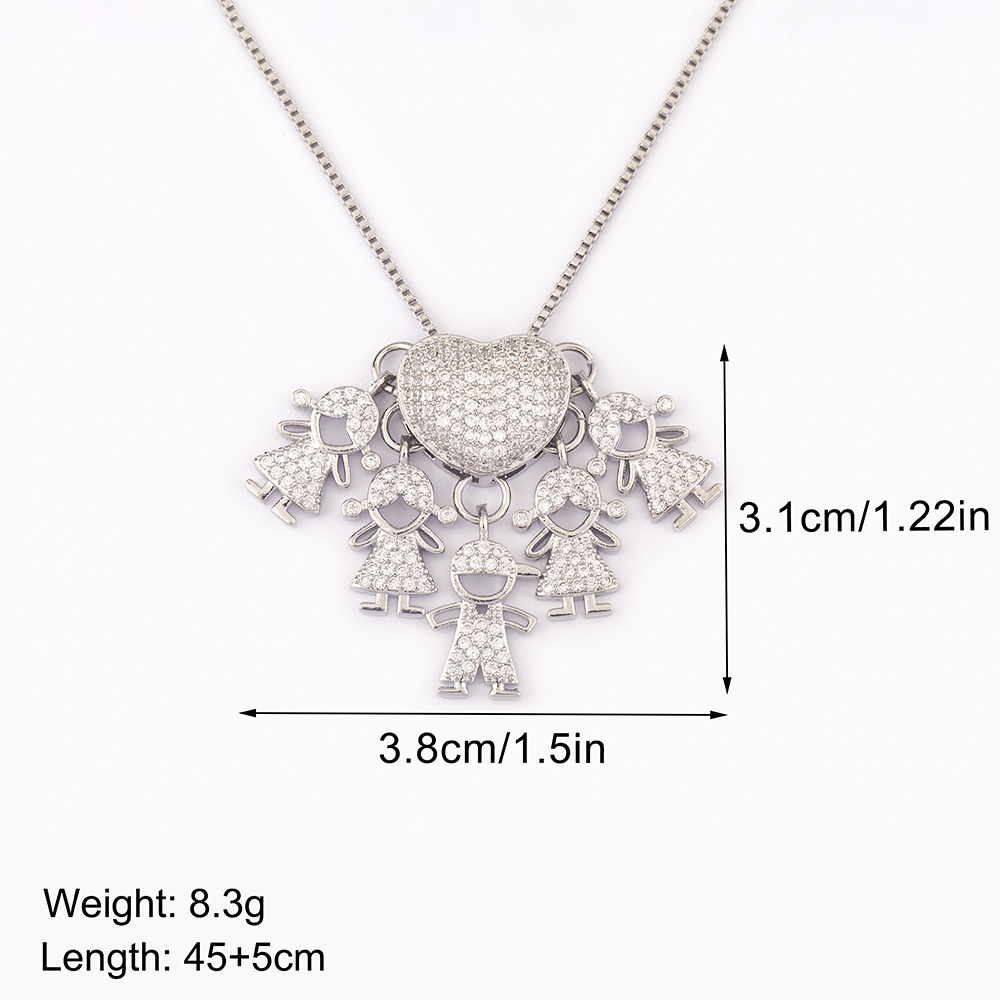 Nidin Trend Son/Daughter Boy/Girl Pendant Necklaces Female Versatile Chain Choker Jewelry Birthday
