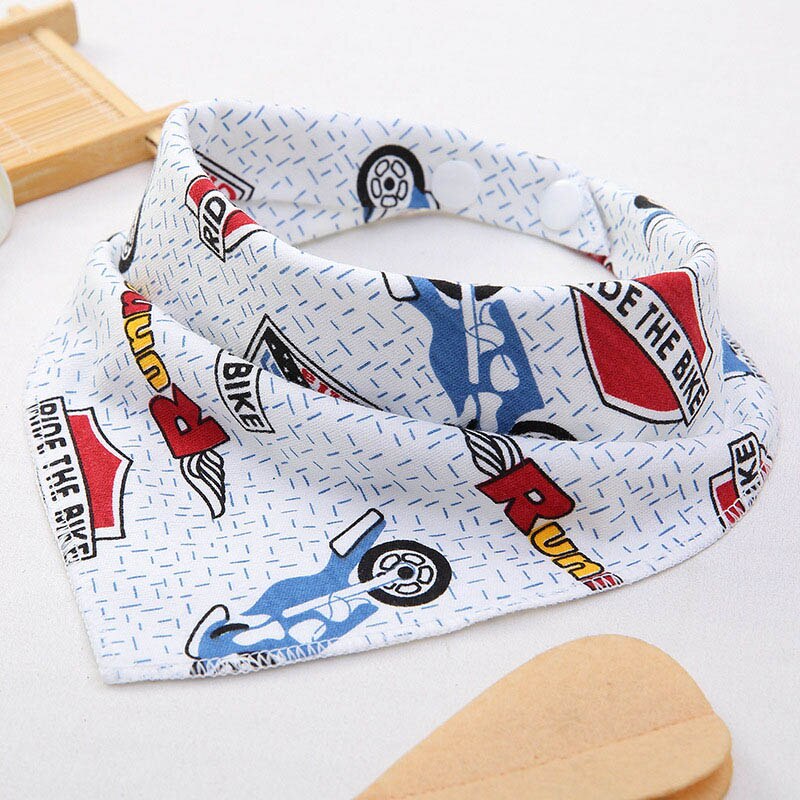 100% bavoirs bébé coton triangle double couches baberos personnage de bande dessinée imprimé Animal bébé bandana bavoirs dribble