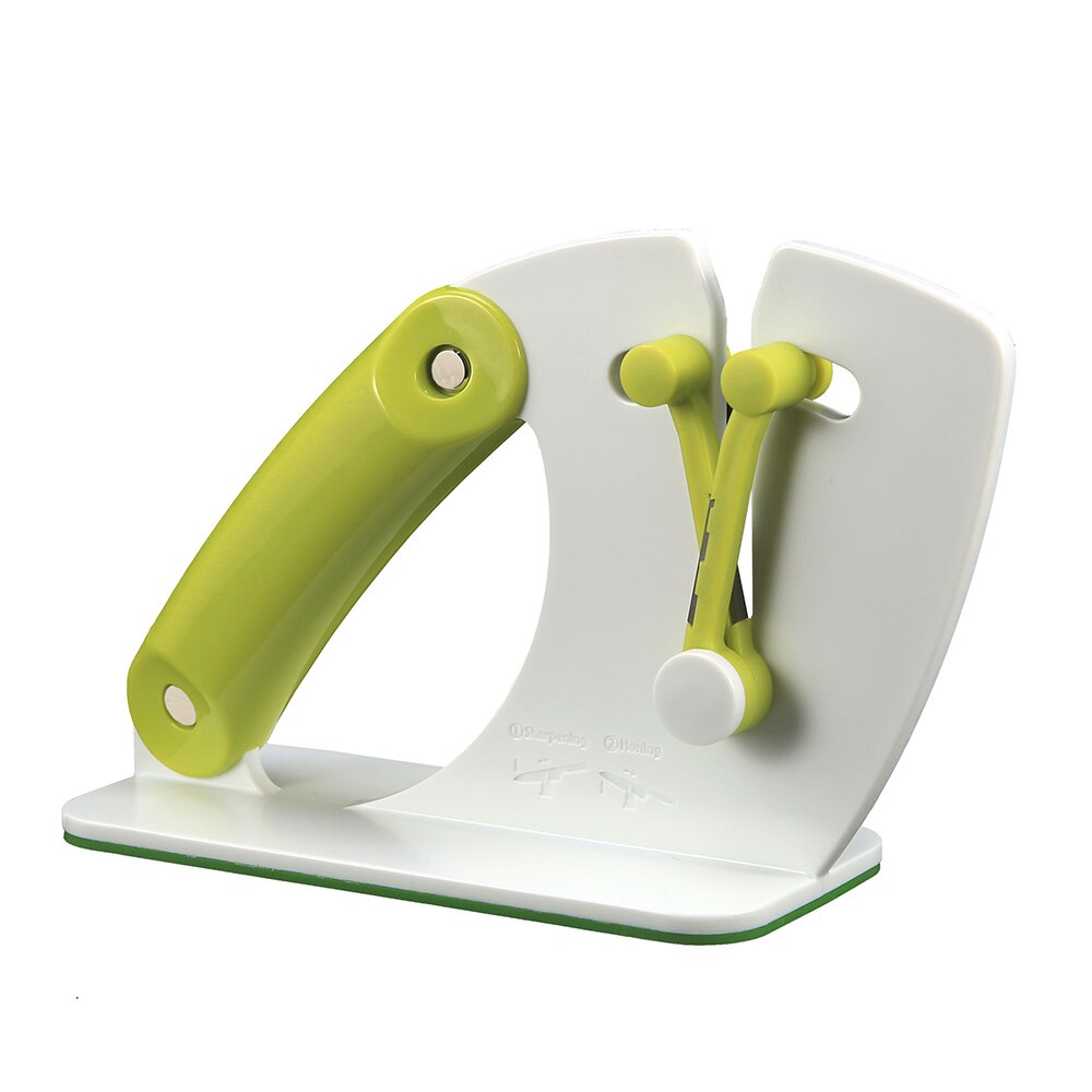 RISAMSHA Kitchen Knife Sharpener Knives sharpener Edge Auto-adjust Blade Easy To Use Sharpening tool: white sharpener