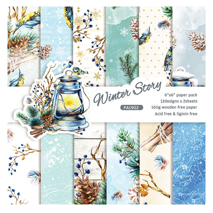 Doice Vita 24 Vel 6 &quot;X6&quot; Kerst Scrapbooking Pads Papier Origami Art Achtergrond Ambachtelijke Papier Card Making Diy plakboek: PA1902