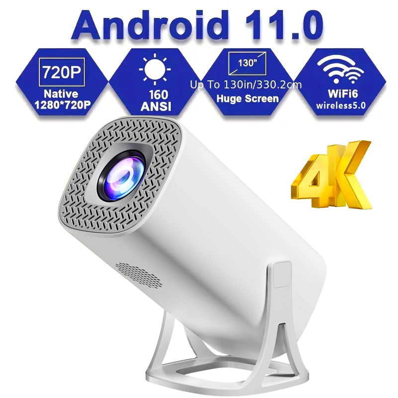 S40 Android 11 Mini Projector Support 4K 2.4G/5GWIFI BT5.0 Projector 1280*720P Home Cinema Portable Projector,Upgrated HY300
