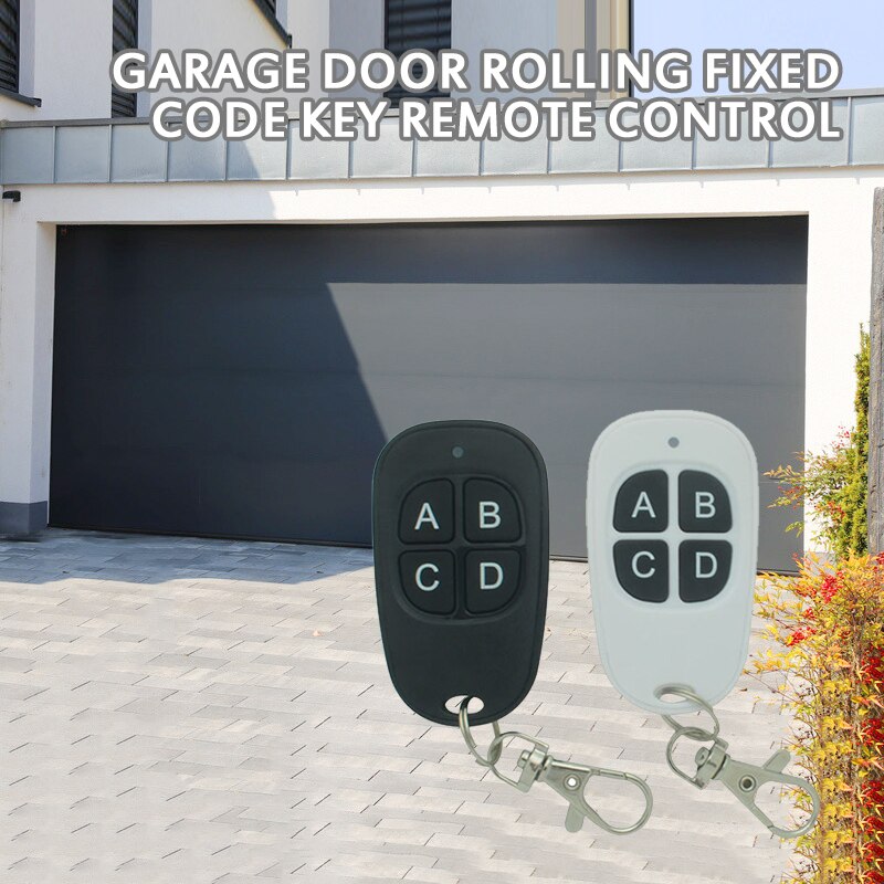 Portable Garage Door Opener 433mhz Electric Retractable Door Remote Control Black And White Copy Code Remote Control