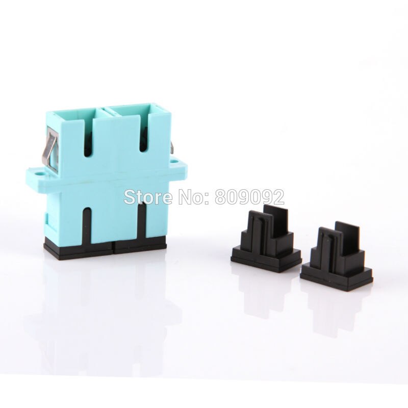 10pcs SC-SC Duplex 10 Gigabit Fiber Optic Adapter Optical Connector Coupler